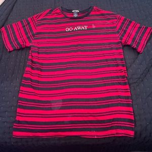 “Go away” red and black grunge tee from Hot Topic